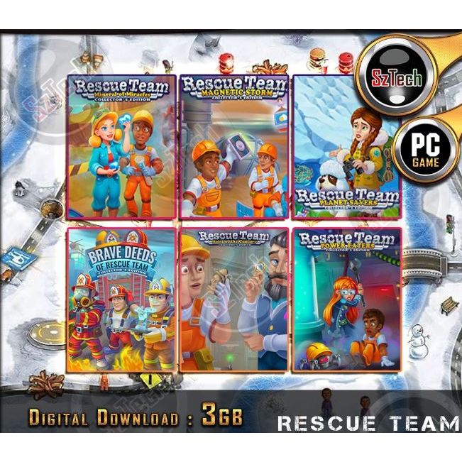 Rescue Team - 7 IN 1 [PC GAME] 🔥 [ DIGITAL DOWNLOAD] 🔥Classic Games🔥Time Management🔥Rescue Team🔥