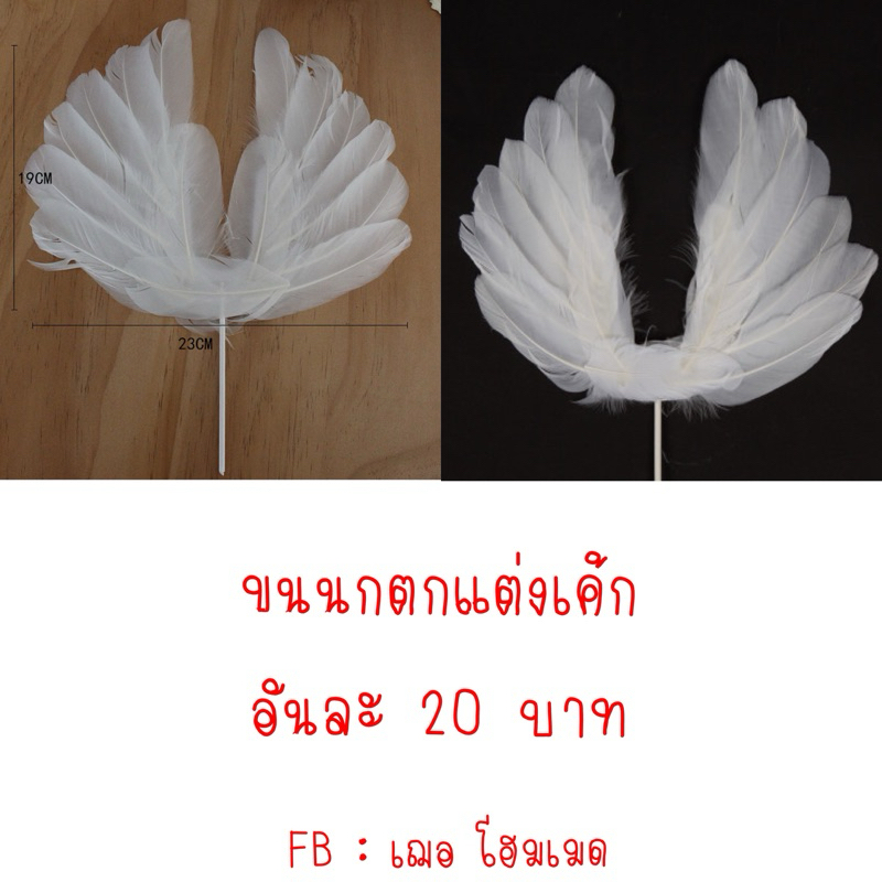 1แถม1  ป้ายปีกนก ตกแต่งขนมต่าง ๆ มีสีเดียว สินค้าพร้อมส่งค่ะ