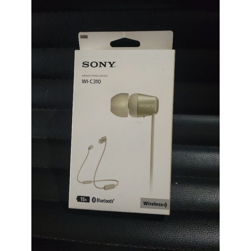 หูฟังไร้สาย Sony WI-C310 In-ear Headphones สีดำ น้ำเงิน ทอง ขาว