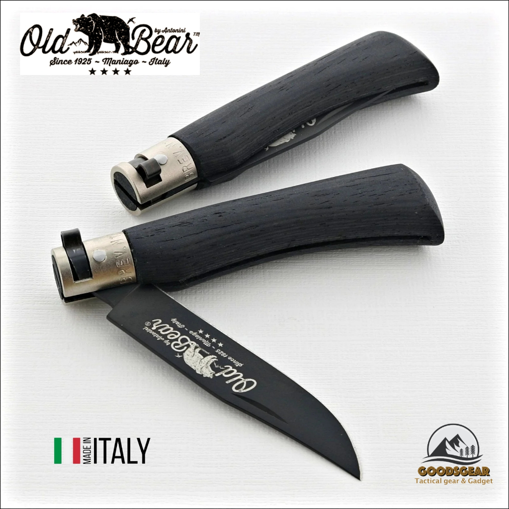 มีดพับด้ามไม้ OLD BEAR® CLASSICAL Total Black