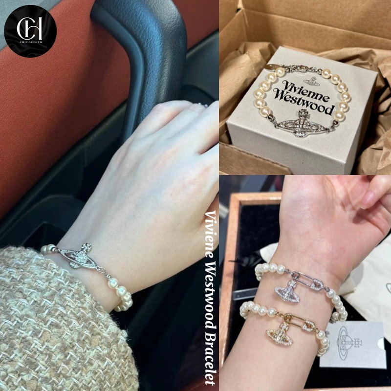 : New!!Viviene Westwood Bracelet สร้อยข้อมือผู้หญิง/สร้อยข้อมือมุก