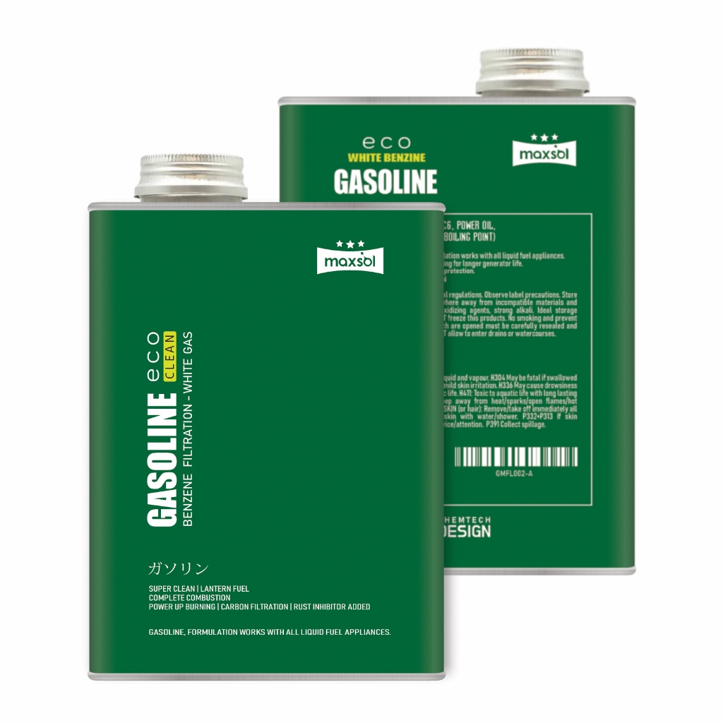 [Maxsol] Camp Fuel Gasoline Eco Clean : เบนซินบริสุทธิ์ เบนซินขาว น้ำมันสำหรับตะเกียงน้ำมัน.
