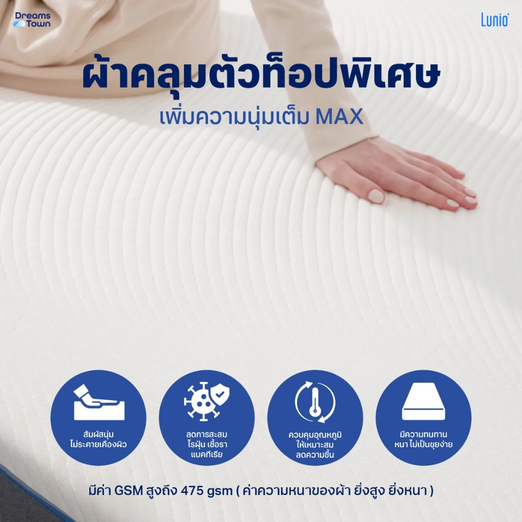 ที่นอนยางพารา Lunio รุ่น Quantum Max ระบบพ็อกเก็ตสปริง thumbnail 8