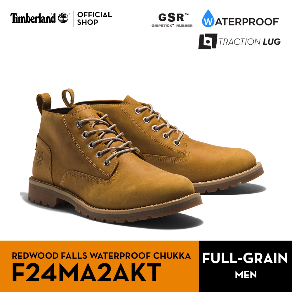 Timberland Men's Redwood Falls Waterproof Chukka Boot รองเท้าบูทข้อสั้นผู้ชาย (F24MA2AKT)
