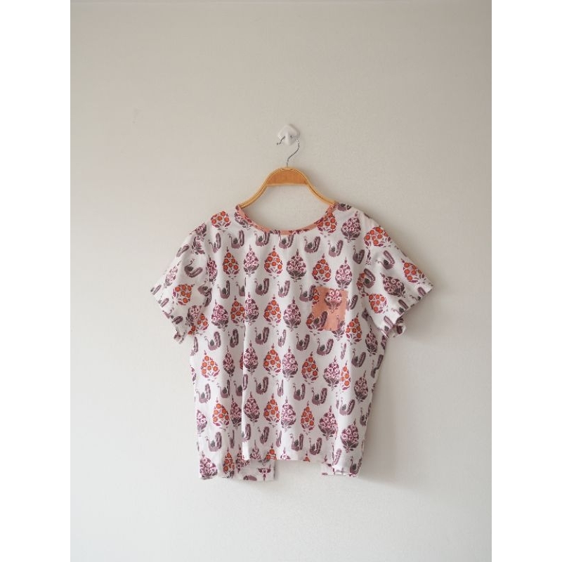 เสื้อโบว์หลังผ้าCottonอินเดียนิ่มใส่สบาย