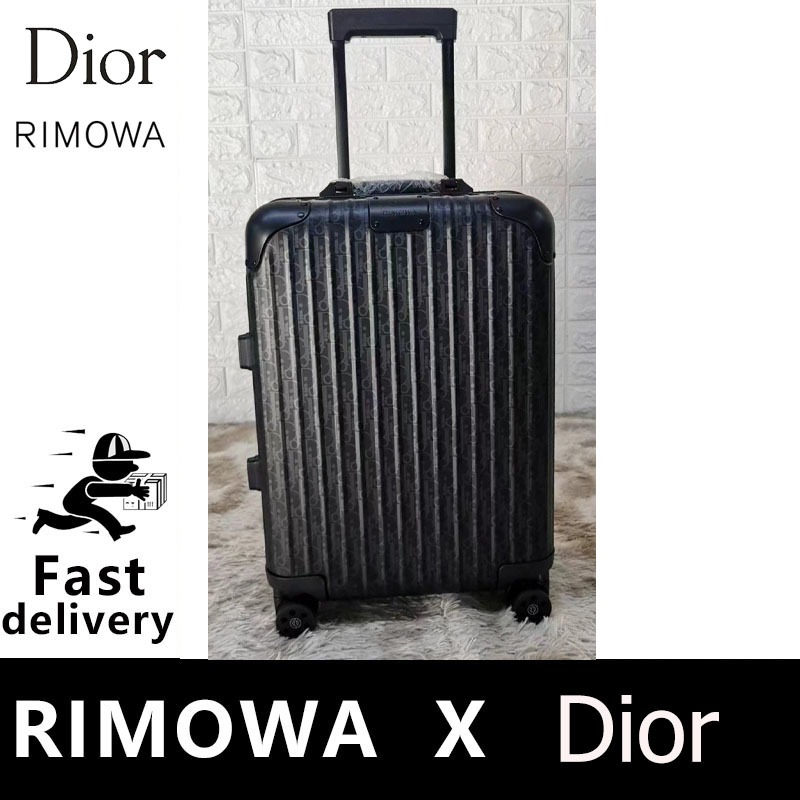 จัดส่งที่รวดเร็ว 2024 new RIMOWA Dior ชื่อร่วม กระเป๋าเดินทางหายาก