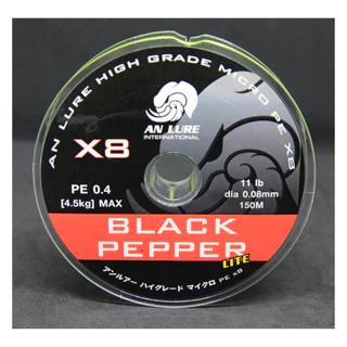 AN LURE BLACK PEPPER PEx8 สายพีอี อั๋นลัวร์ ถัก8 เส้นเล็ก เหนียว ไว้ใจได้