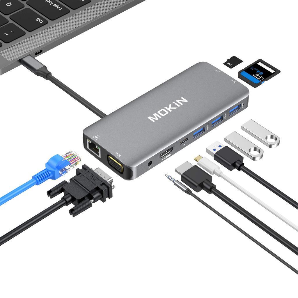 MOKiN MOUC1801 อะแดปเตอร์ฮับ 10 IN 1 USB C Hub Multiport Adapter