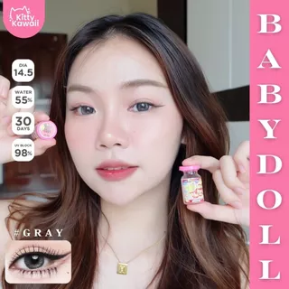 🔥คอนแทคเลนส์ ขนาดกลาง 💕Brown / Gray / Light Brown💕Baby doll (kittykawaii)