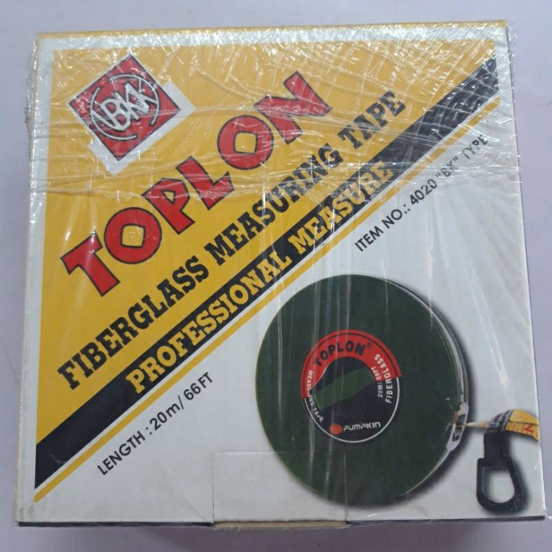 เทปวัดที่ TOPLON รุ่น BK 4020/ 20M (FIBERGLASS MEASURING TAPE) PUMPKIN