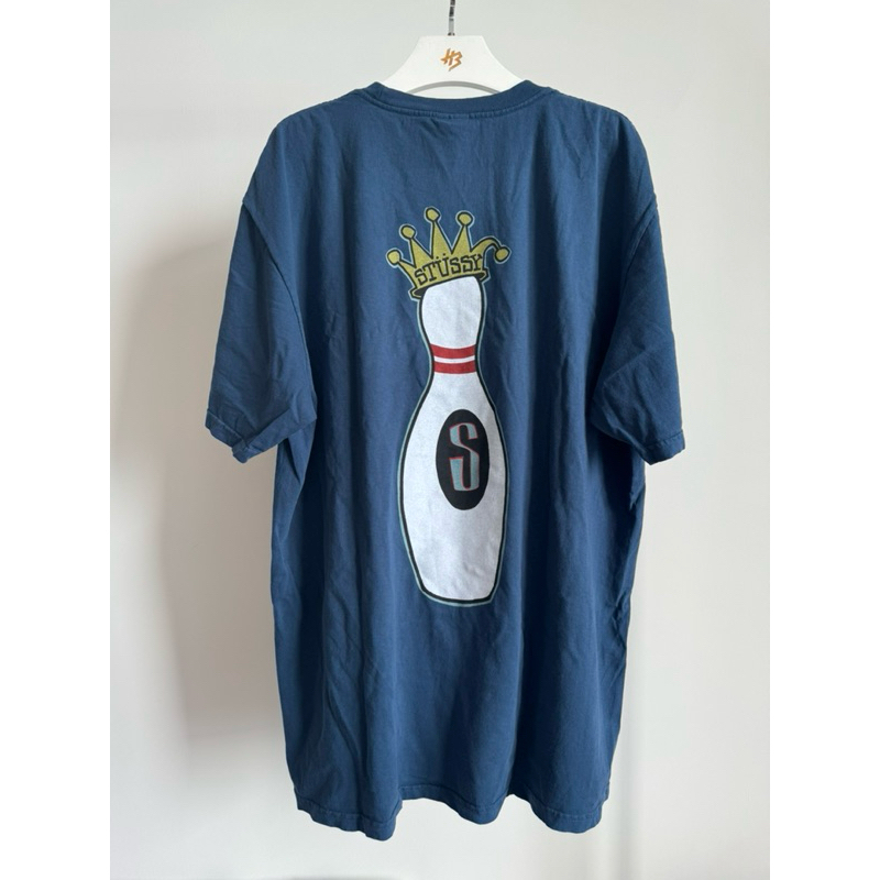 [ของแท้] STÜSSY KINGPIN TEE PIGMENT DYED NAVY
