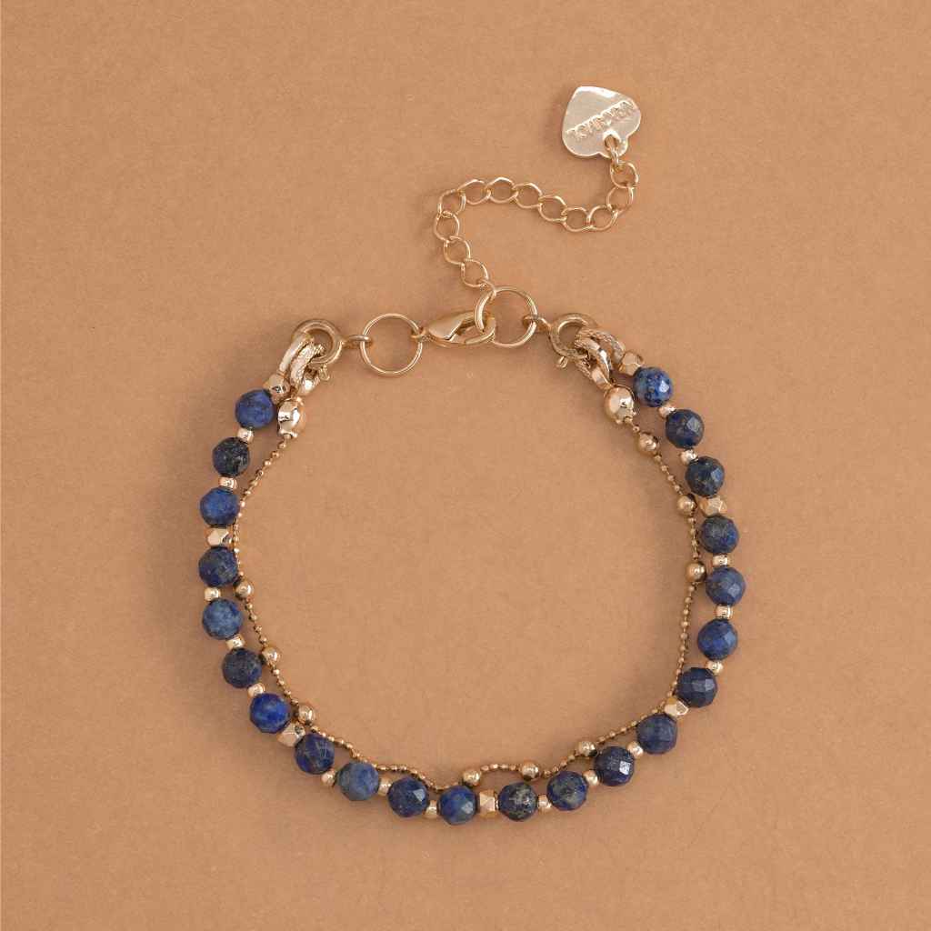 LAPIS LAZULI-LUCKY CHARM BRACELET สร้อยข้อมือหินมงคล ลาพิสลาซูลี