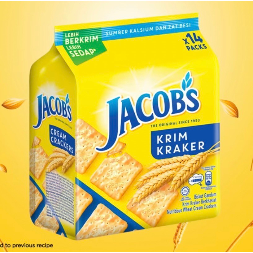 Jacob's ORIGINAL Cream Crackers On-The-Go Pack ขนมปังกรอบ จาคอบส์ ออริจินัล 504 กรัม