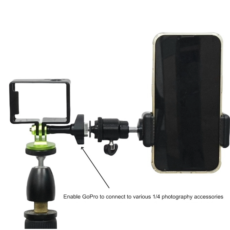 สกรู M5 (อลูมิเนียม) ท้ายมีรูสกรู 1/4“ (นิ้ว/inch)  M5 Aluminium Screw with 1/4” hole สำหรับ GOPRO , Action Camera