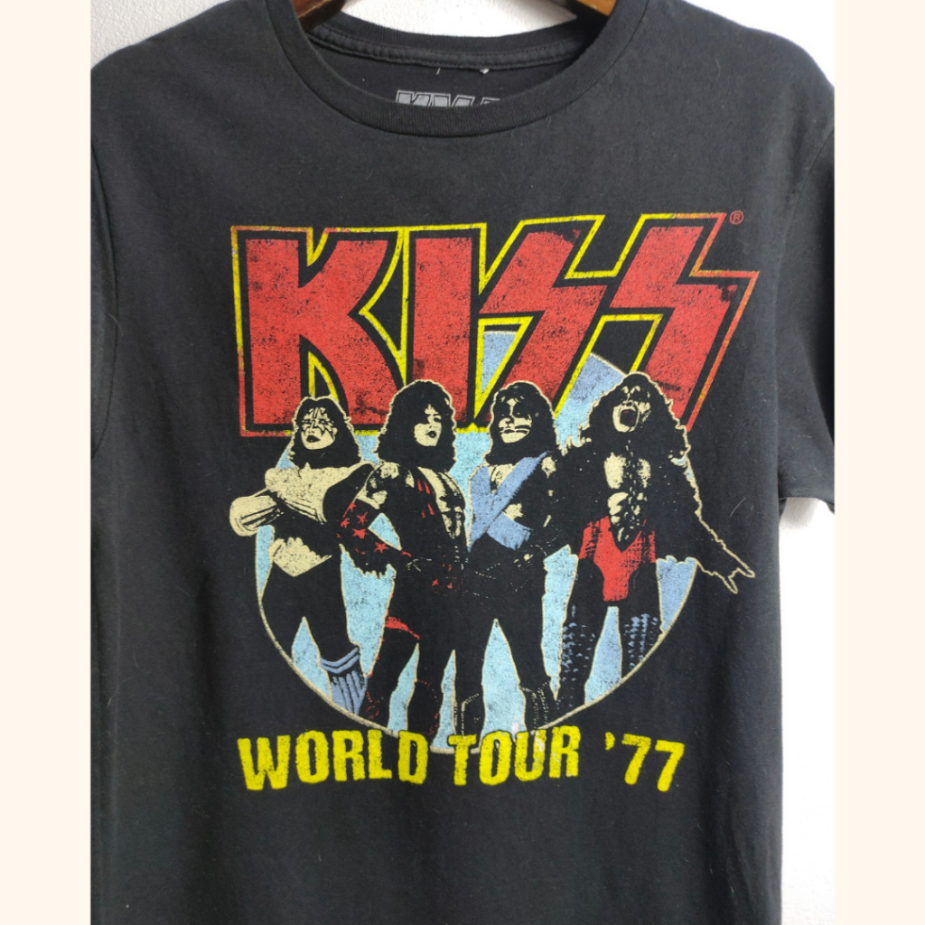 เสื้อวง มือสอง KISS อก 34 ยาว 26