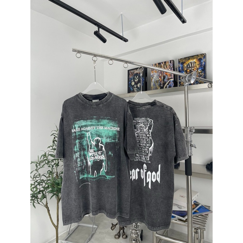 เสื้อยืดโอเวอร์ไซส์ งานผ้าฟอกวินเทจ No.13