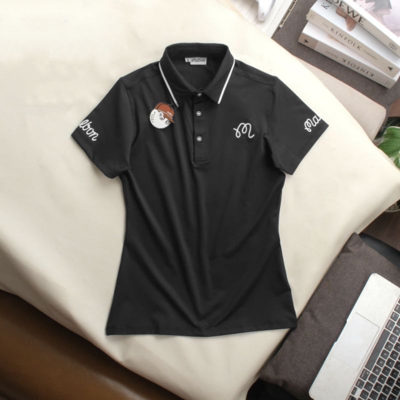 SALE Malbon Golf Shirts Women'sเสื้อกอล์ฟแขนสั้น ผู้หญิง
