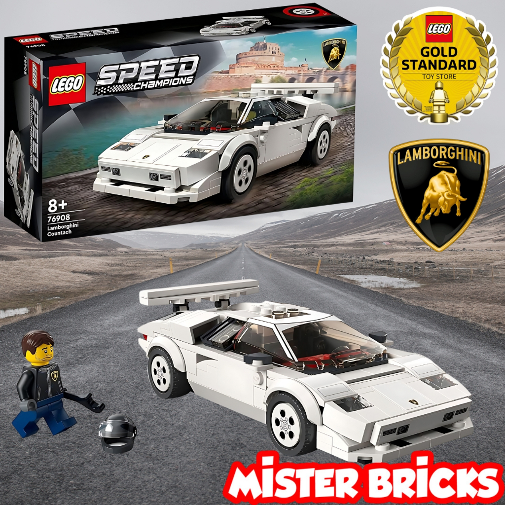 LEGO® Speed Champions Lamborghini Countach (76908) รุ่นคลาสสิคสุดหรู สร้างเล่นได้จริง | ของสะสมหายาก