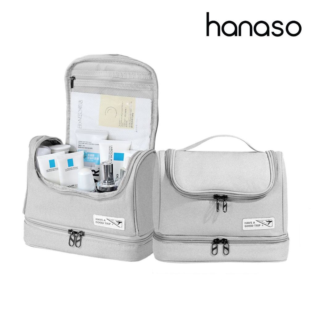 Hanaso กระเป๋าอาบน้ำ กระเป๋าใส่เครื่องอาบน้ำ กระเป๋าเครื่องสำอาง เก็บเครื่องสำอางค์ อุปกรณ์อาบน้ำ จัดระเบียบ