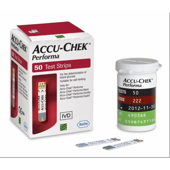 Accu-Chek Performa 50 Strips แผ่นวัดระดับน้ำตาลในเลือด