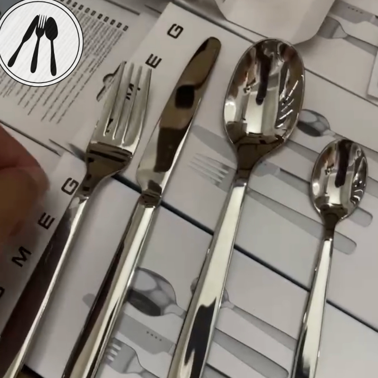 Smeg steak knife fork spoon set 4-piece stainless steel dining knife spoon Western tableware set