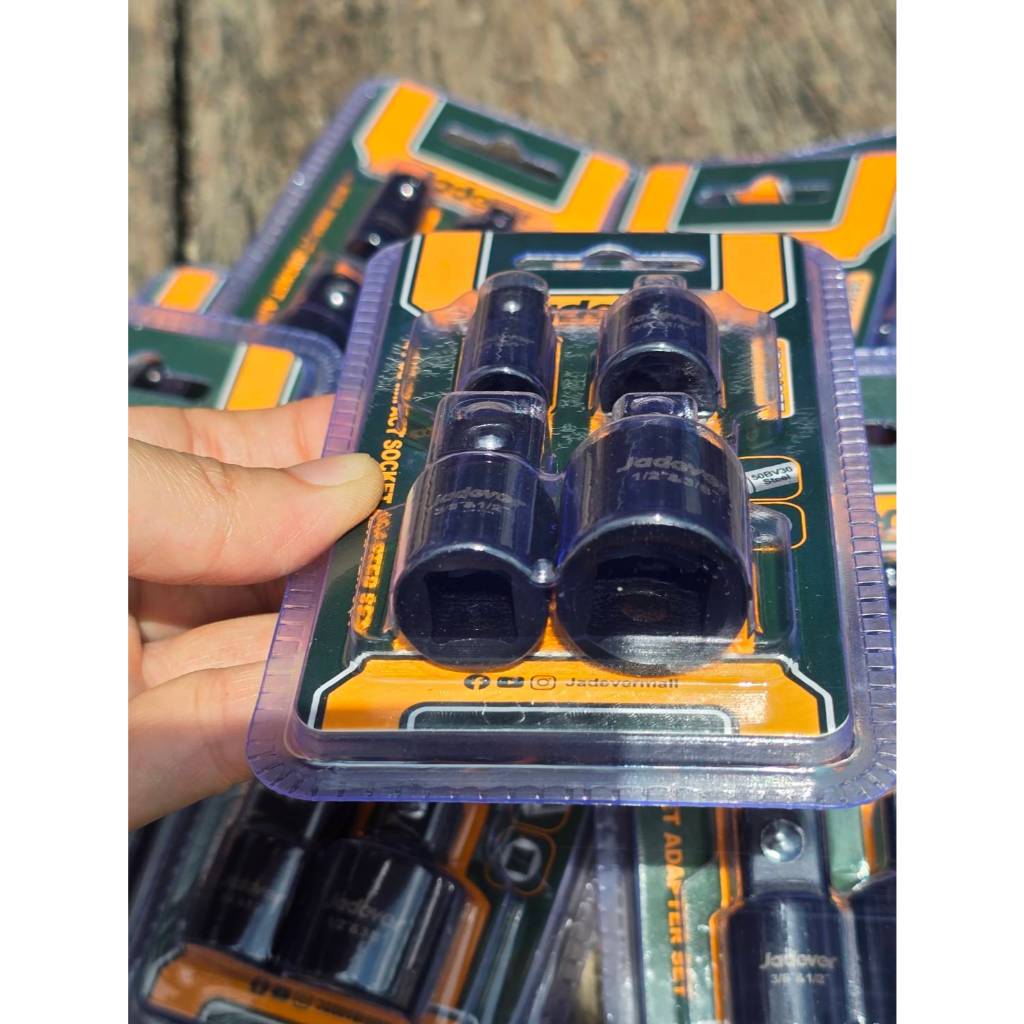 ข้อลด + ข้อเพิ่ม ลม 4 ตัวชุด รุ่น JDMS6404 ( 4 Pcs Impact socket adapter set ) JADEVER ราคา ถูกที่สุด ดีลบีเคเค แกลเลอรีภาพที่ 3