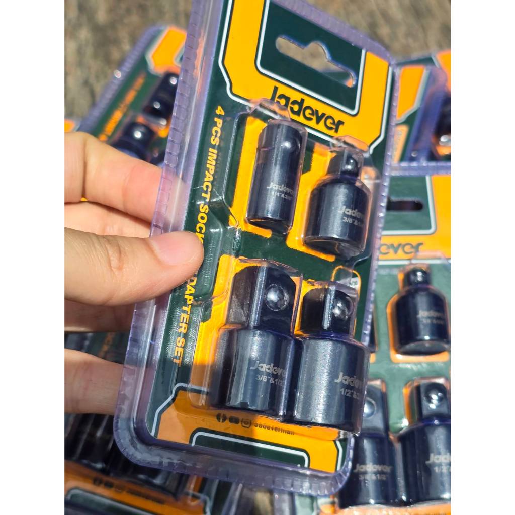 ข้อลด + ข้อเพิ่ม ลม 4 ตัวชุด รุ่น JDMS6404 ( 4 Pcs Impact socket adapter set ) JADEVER ราคา ถูกที่สุด ดีลบีเคเค แกลเลอรีภาพที่ 5