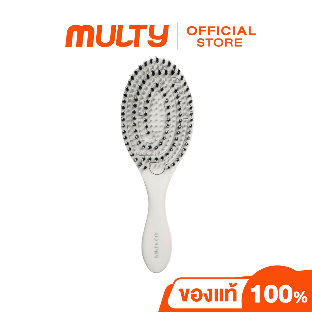 KIKI&CO 2in1 Detachable Comb 299 g.หวีขนหมูป่าผสานไนลอน