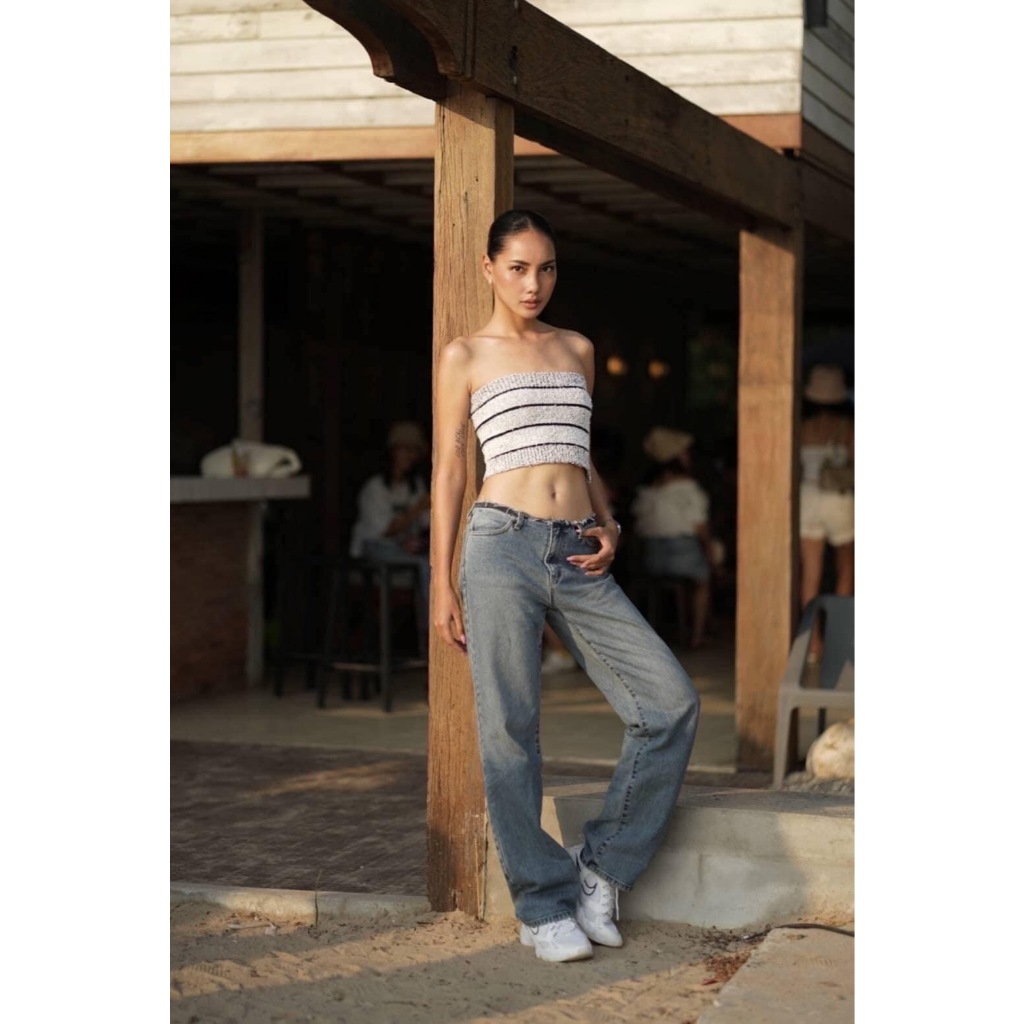 รุ่นนี้ต้องมี! กางเกงยีนส์เอวต่ำ สุดชิค T3076