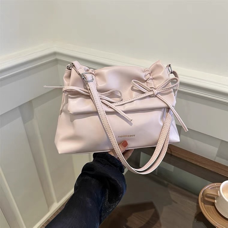 BAG-BSR🍑กระเป๋าแฟชั่นสไตล์เกาหลี ใบเล็กน่ารัก กระเป๋าสะพายข้าง สีพาสเทล ใส่ของได้เยอะ แต่งโบว์น่ารัก 🍑