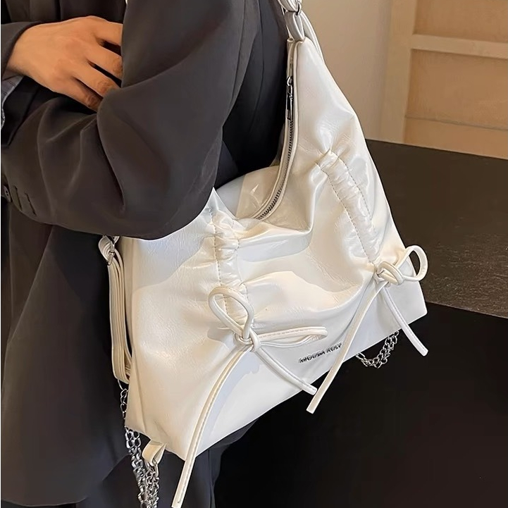 BAG-TAK🌷กระเป๋าน่ารักสไตล์เกาหลี ใส่ของได้เยอะ แต่งโบว์น่ารัก สะพายได้หลายแบบ กระเป๋าแฟชั่น มีสายสะพายยาว 🌷