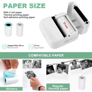 Mdudu C15 PRO เครื่องปริ้นพกพา พกพา (เมนูไทย) เครื่องปริ้นพกพา เครื่องปริ้นสติ๊กเกอร์ พิมพ์ที่อยู่ รูปภาพ ฟรี11ม้วน