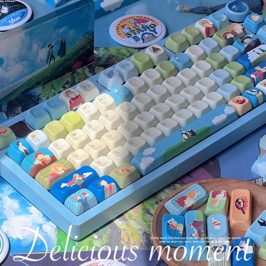 [𝗛𝗮𝗻𝗱 𝗠𝗮𝗱𝗲] Keycap Howl's Moving Castle คีย์แคป Ghibli วัสดุ PBT