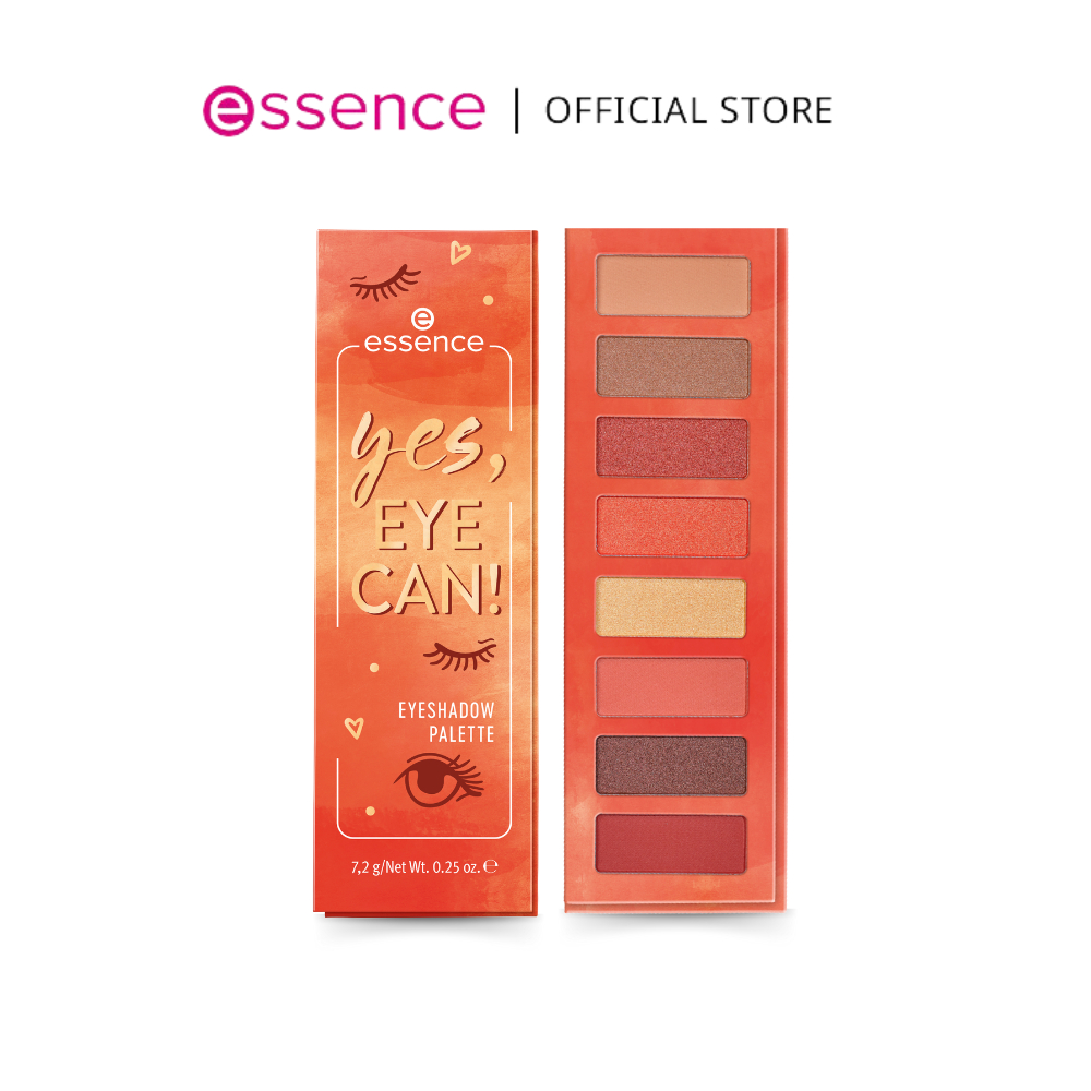 essence เอสเซนส์ yes, EYE CAN! EYESHADOW PALETTE  อายแชโดว์พาเลตต์ โทนสีส้มสดใส