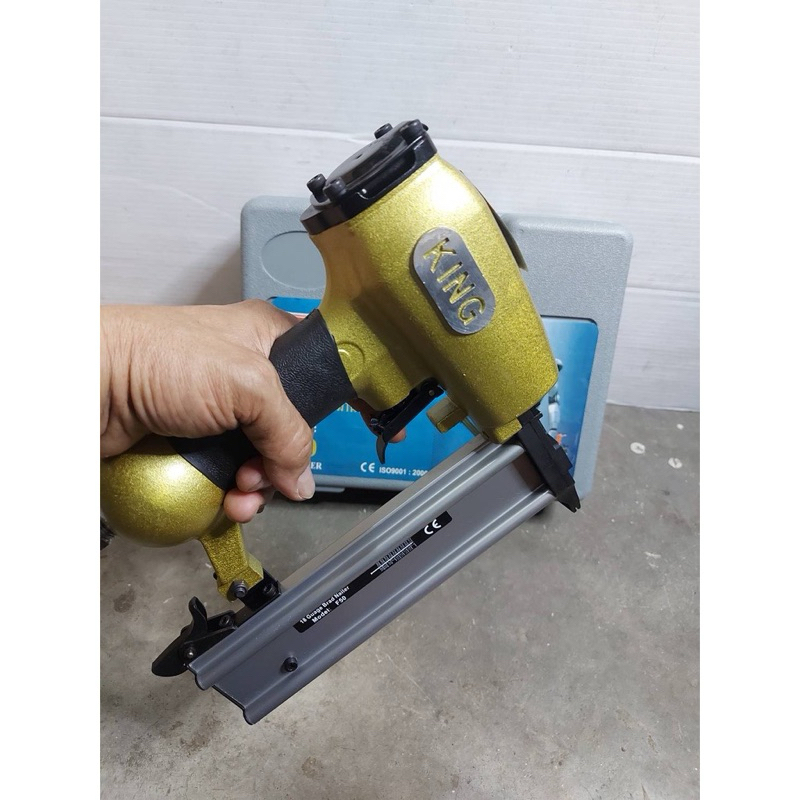 KING เครื่องยิงตะปูลม F50 เครื่องยิง ตะปูลม KING F50 -แม๊กขาเดี่ยว ความยาวขาตะปู ยิงได้ 10 มม. - 50 