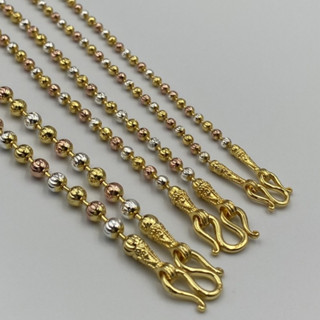 สร้อยคอสามกษัตริย์( 3กษัตริย์ )ลายเม็ดมะยม เงิน ทอง นาค สร้อ…