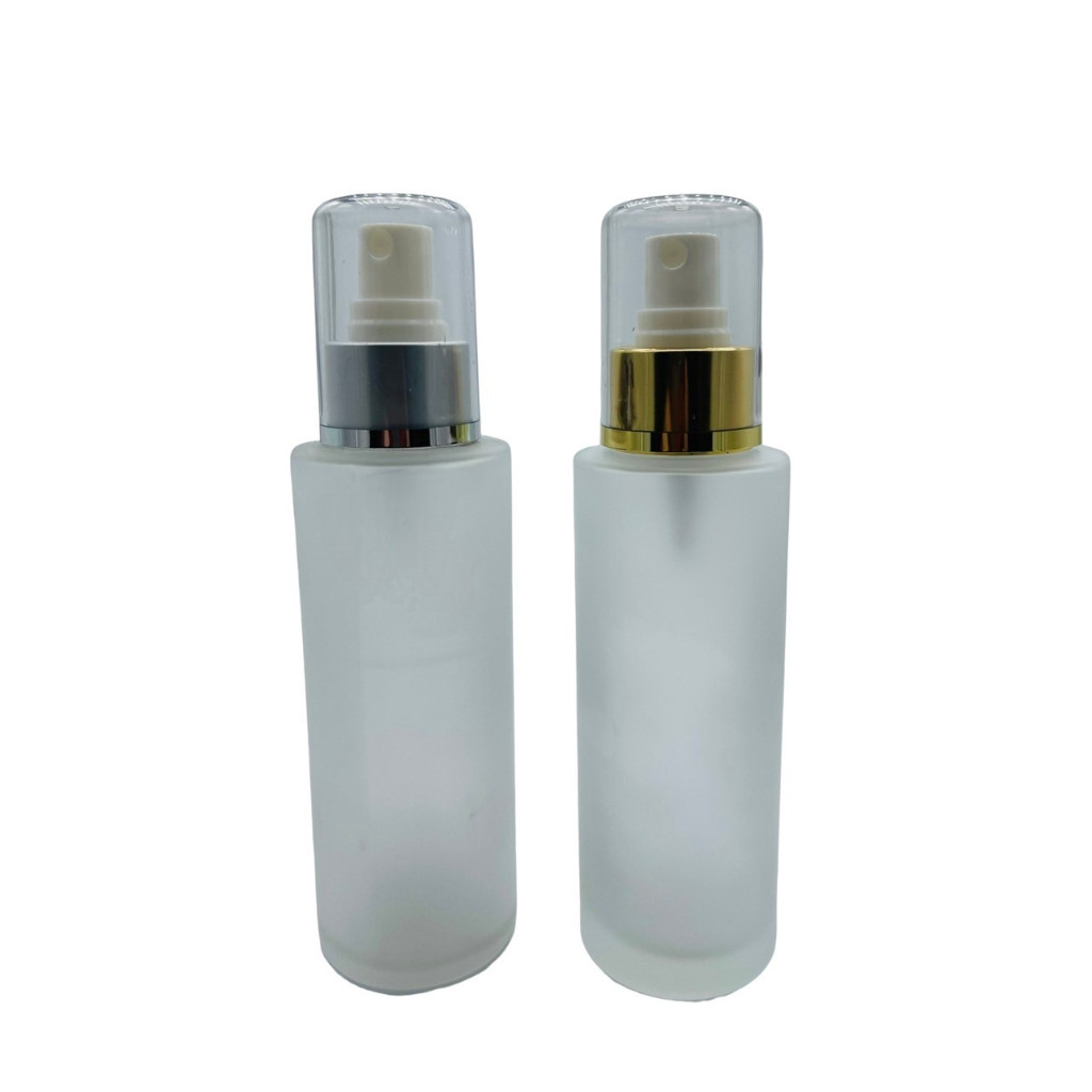 พร้อมส่ง ขวดแก้วขุ่นสเปรย์ทองเงา,เงินด้าน 100ml. สีทองเงา สีเงินด้าน บรรจุภัณฑ์เครื่องสำอาง
