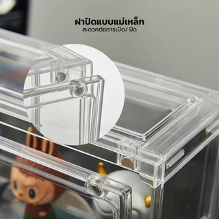 LOFTHOME ตู้โชว์โมเดล กล่องเก็บฟิกเกอร์ แบบใสรอบด้าน วางซ้อนกันได้ ไม่ต้องเจาะผนัง