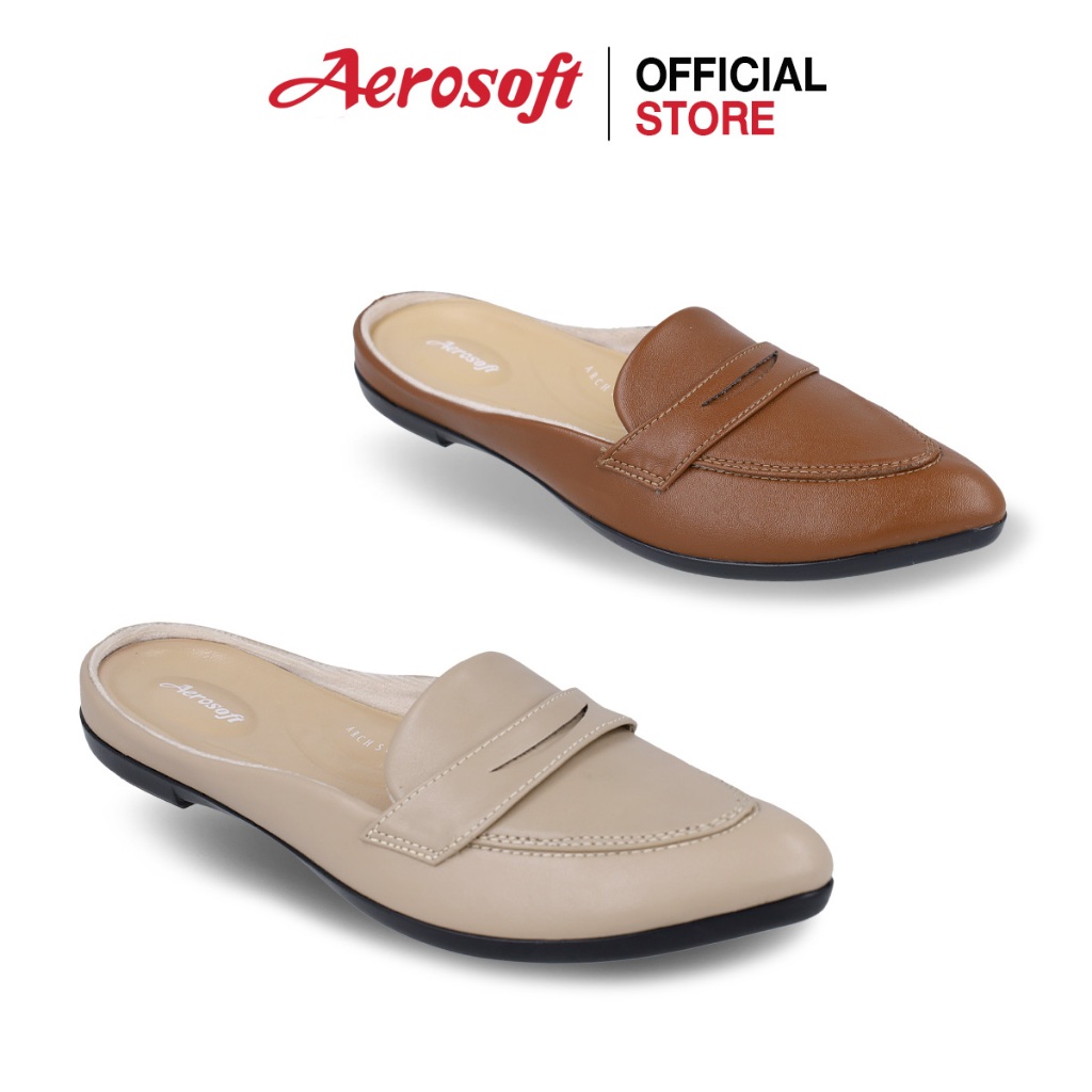 Aerosoft (แอโร่ซอฟ) รองเท้าคัทชูผู้หญิง เพื่อสุขภาพ ส้นแบน รุ่น CW3337