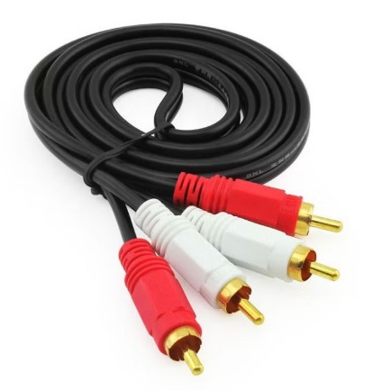สาย av 2ออก2 rca AV to AV ขาวแดง 404a ยาว 1.5 เมตร สายต่อเข้าลำโพง ต่อเครื่องเล่น cd dvd ได้