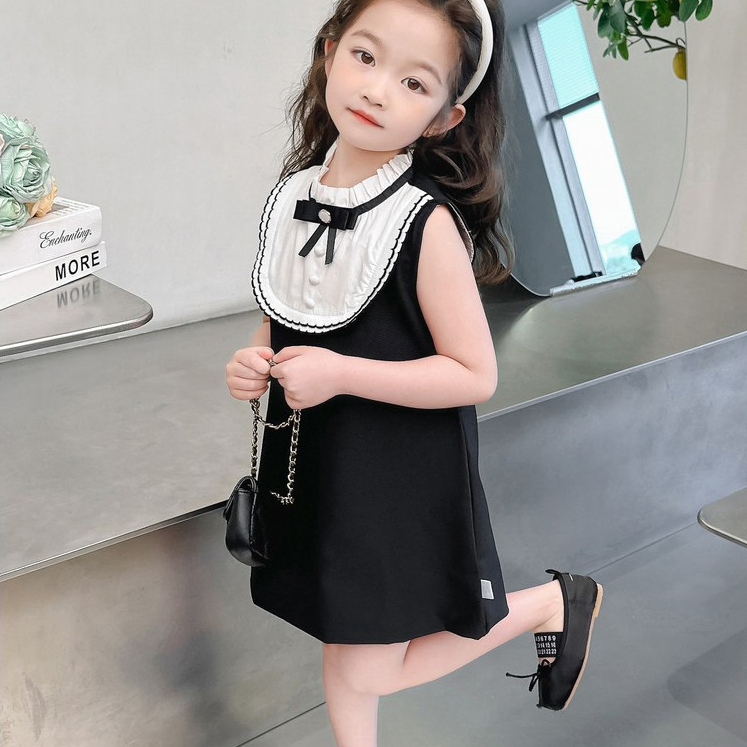 สาวชุดลมหอมขนาดเล็กฤดูร้อนใหม่เด็กฤดูร้อนเสื้อกั๊กกระโปรงสาวน้อยชุดเจ้าหญิง