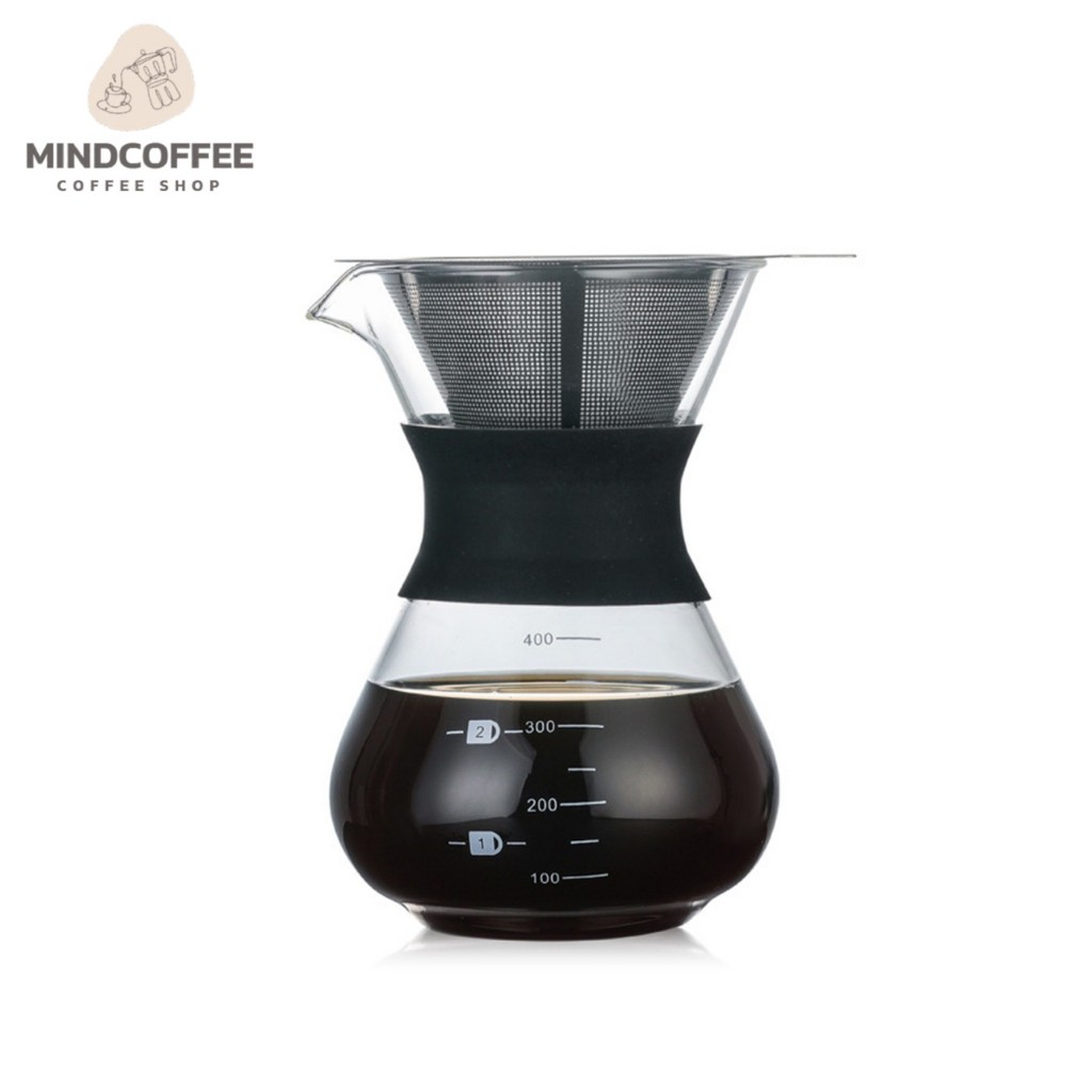 เหยือกดริปกาแฟ กาต้มกาแฟ 200/400มล ทนความร้อนสูง coffee pot MindCoffee