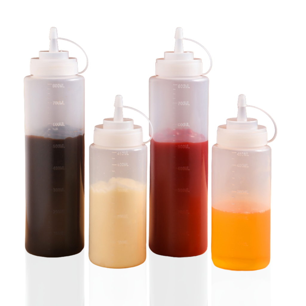 ขวดบีบซอส ขวดใส่ซอส 240-1000ml บีบง่าย ใช้งานได้สะดวก sauce bottle Simple Living