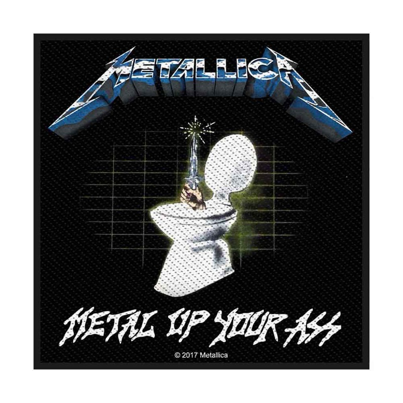 อาร์มติดเสื้อวง METALLICA STANDARD WOVEN PATCH: METAL UP YOUR ASS 2017 ลิขสิทธิ์ของแท้100% UK