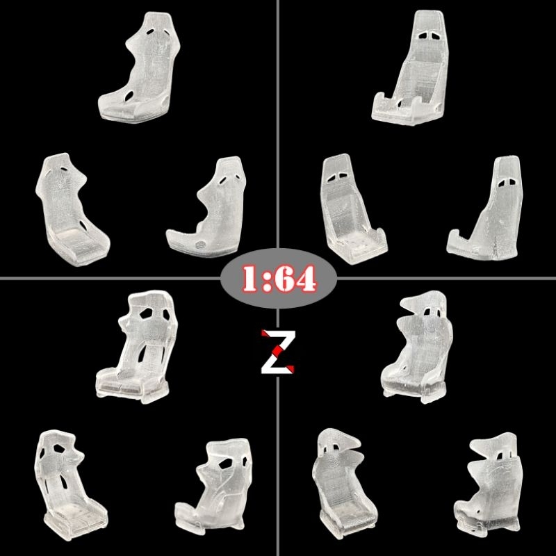 โมเดลเบาะใส่รถ1:64 งานดิบ(1คู่)