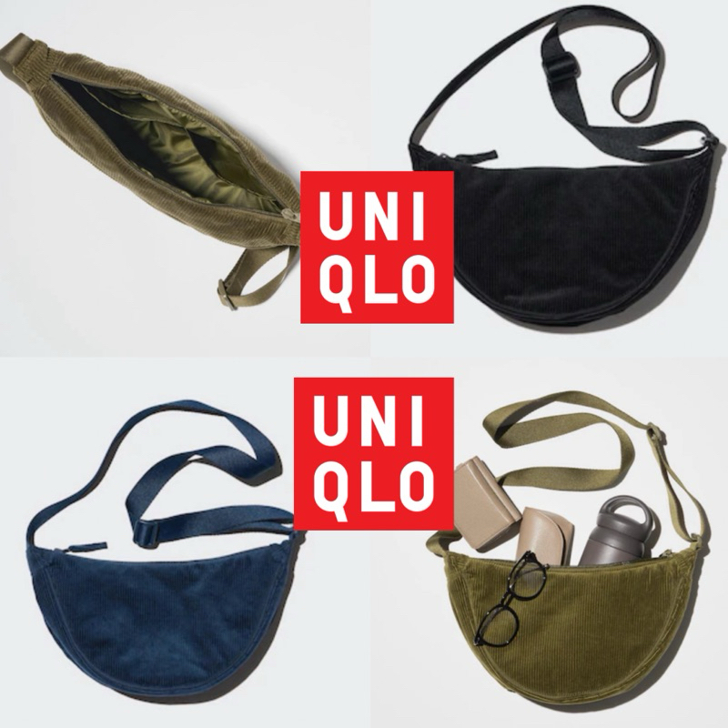 (พร้อมส่ง) กระเป๋า Uniqlo เกี้ยว รุ่น ลูกฟูก ของแท้ออกช็อป  ใส่ของได้เยอะ กระเป๋า คาดอก (ไม่เข้าไทย)