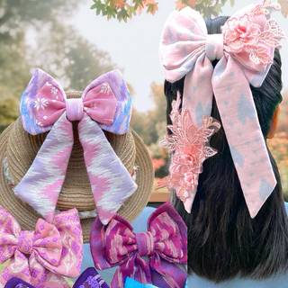 พร้อมส่งที่ไทย 🎀 #กิ๊บติดผม #ผ้าไทย ( ติดเกสรมุกทุกชิ้น) กิ๊บผ้าไทย กิ๊บติดผมผ้าไทย โบว์ลายไทย โบว์ผ้าไทย กิ๊บติดผม