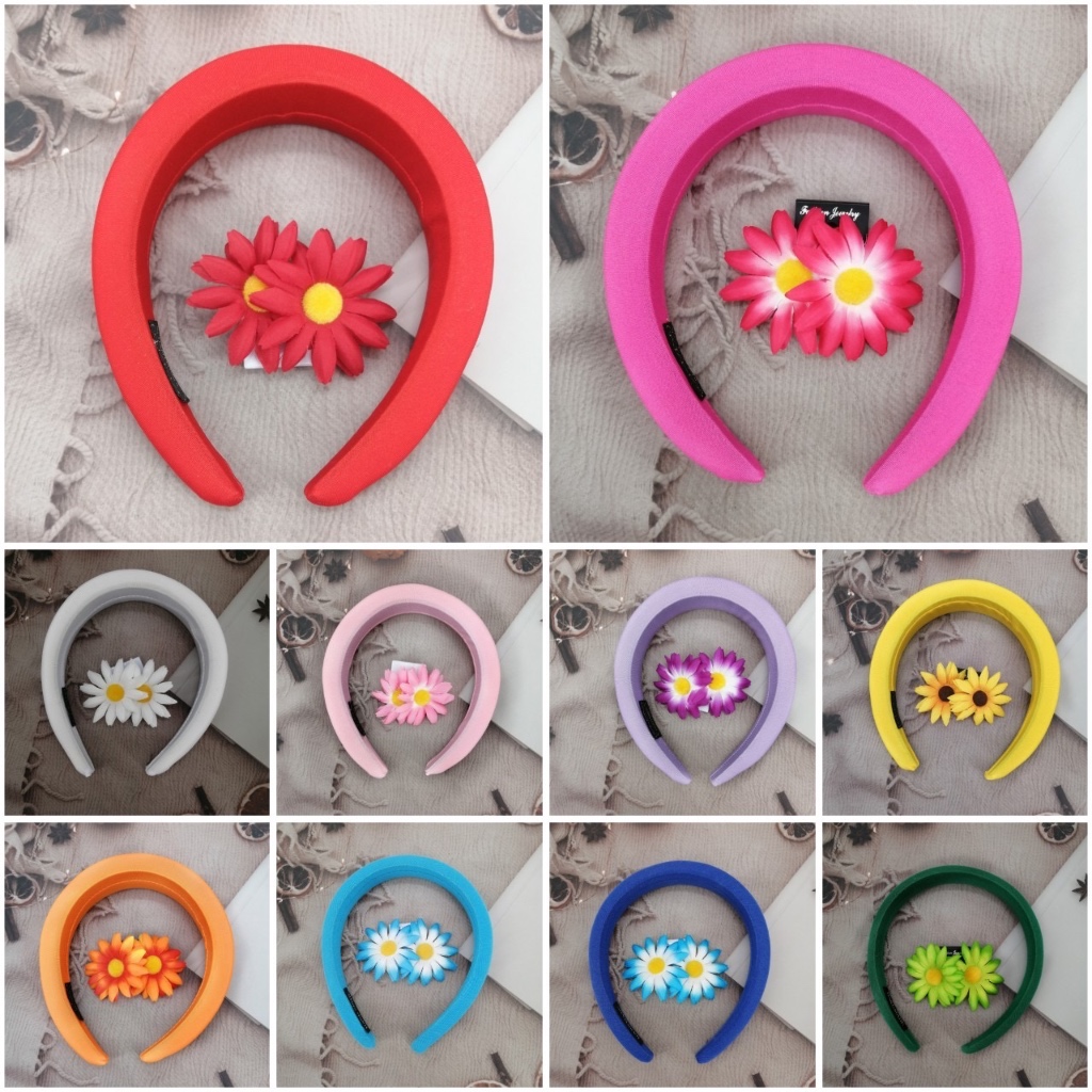 พร้อมส่ง เครื่องประดับทองกวาวย้อนยุค เซ็ต 2 ชิ้น (ที่คาดผมทองกวาว+ต่างหูหนีบทานตะวัน)