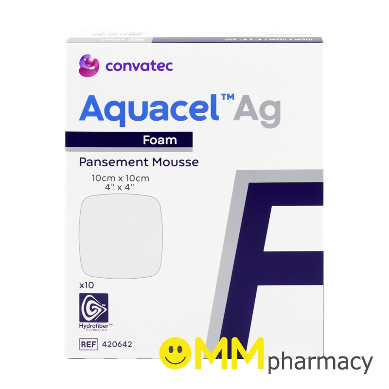 AQUACEL AG+ FOAM 10X10ซม.(ชนิดไม่มีแถบกาว)