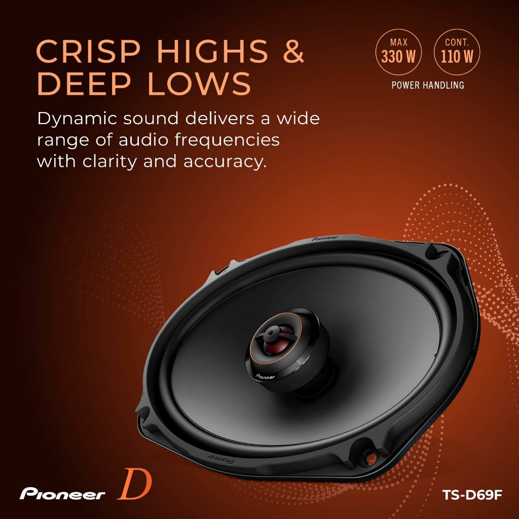 ลำโพง Pioneer TS-D69F D-Series ขนาด 6x9" 2-ทาง ลำโพงติดรถยนต์